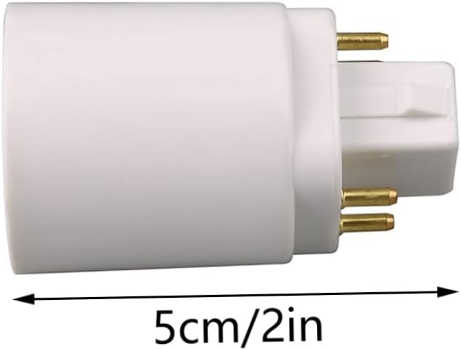 woobles Lamp Base, G24 to E27 Lamp Holder Adapter, 4-pin Conversion Lamp Adapter, Bulb Holder Socket Converter for LED Bulbs, Incandescent Bulbs - Image 3